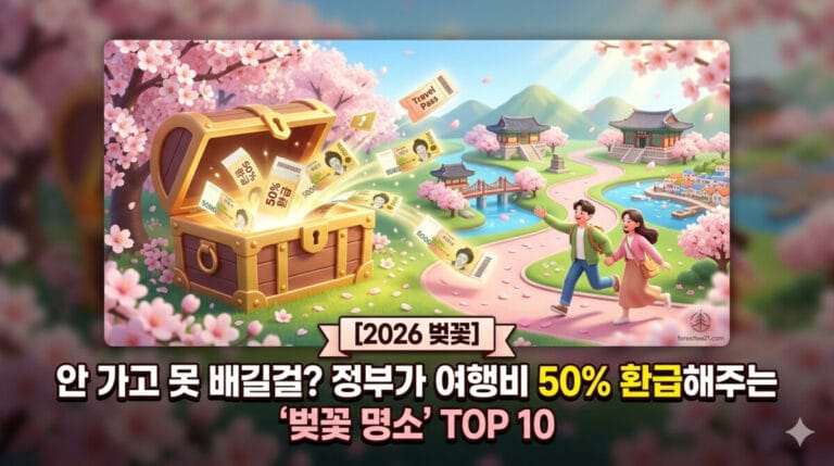 2026 벚꽃 정부가 여행비 50프로 환급 명소 10곳