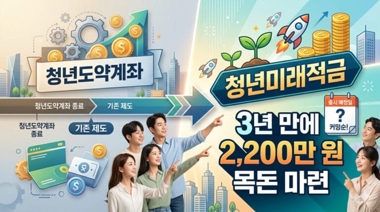 청년도약계좌 종료, 3년 만에 2,200만 원 모으는 청년미래적금 출시 예정일