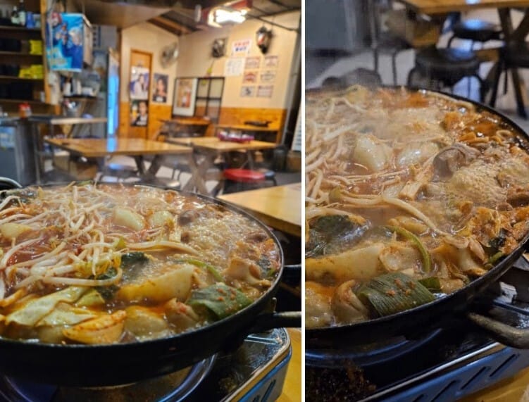 보글보글끓는 강북끝집 곱창전골